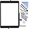 First Choose for iPad 9 (9th Generation) Screen Replacement Digitizer Touch Glass Kits, for iPad 9th Gen 10.2 Inch A2602 A2603 A2604 A2605 (2021 Released), Repair Sets+Home Button