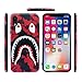 Case for iPhone XR 2018: Shark Face Case Street Fashion Luxury Flexible Durable Designer Protective TPU Cover/Bumper/Skin/Cushion with Wrist Strap (fits 6.1