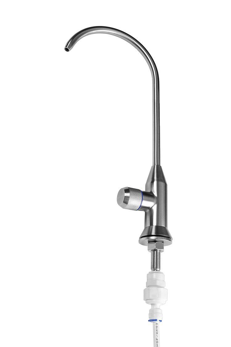 Viborg Deluxe Solid Sus304 Stainless Steel Casting Lead-free Kitchen Sink Filtered Drinking Water Filter Tap Faucet Filtration System Purifier Tap, Fits All Drinking Water Filter & Reverse Osmosis Systems, Satin Nickel Brushed (Spout A)