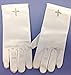 First Communion Gloves with Rhinestone Crystal Cross - Girls First Communion Gloves