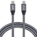 USB C to C Cable 1.5 ft, OrxnQ USB C 3.1 GEN 2 Cable(10Gbps/100W) USB C to USB C Cable Power Delivery Nylon Braided Cord with E-Marker Chip for Google Pixel 2/3/XL, MacBook, Galaxy S10 S9 S8 Plus