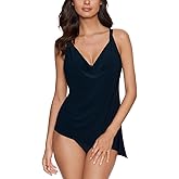 MagicSuit Women's Swimwear Solid Winnie Cowl Neck Underwire Tankini Top Separate