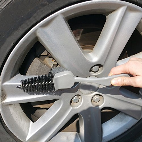 Coralpearl Bike Detail Cleaning Brush Wheel And Rim Tire Detailing Cleaner Drill Multipurpose For Car Auto Motorcycle Scrubber Wash Clean Tool