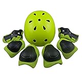 Kid's Protective Gear Set,Child Helmet Knee Pads Elbow Pads Wrist Guards for Skateboard/Skate/Roller/Skateboard. (Green)