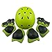 Kid's Protective Gear Set,Child Helmet Knee Pads Elbow Pads Wrist Guards for Skateboard/Skate/Roller/Skateboard. (Green)
