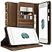 GMYLE iPhone 7 Plus Wallet Case, iPhone 8 Plus Wallet Case, [Book Style] Wallet Book Case Cover Vintage for Apple iPhone 7 Plus & 8 Plus - Brown Classic [Crazy Horse Pattern] [PU Leather]