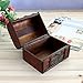 Fellibay Hofumix Wooden Jewelry Boxes Vintage Treasure Chest Handmade Box Rings Case with Metal Lock for Storing Jewelry Pearl Cosmetics 3PCS(S,M,L)