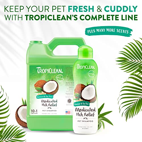 TropiClean Medicated Dog Shampoo for Allergies and Itching Tea Tree