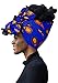 African Head Wrap Extra Long 72”x22”Wax Print Head Scarf Tie for Women (hrbluepeacock)