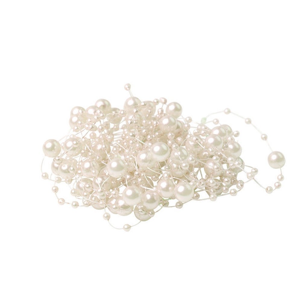 Fashlady Beige 5m Faux Pearl Acrylic Beads Garland Rope Wedding