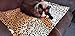 Self Heating Cat Pad for Pet, Warming Pet Bed Mat Safety Cat Pad with Leopard Print Great for Puppies and Cats in Cold Weather, Beige