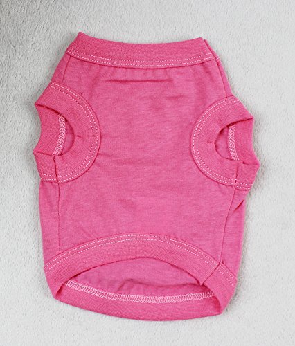 Alroman Dogs Shirts Pink Vest Clothing for Dogs Cats S Dog Vacation Shirt Female Dog Clothing Puppy Summer Clothes Girl Cotton Summer Shirt Small Dog Cat Pet Clothes Vest T-Shirt Apparel