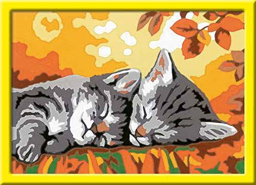 Ravensburger CreArt 28696 - Kätzchen im Herbst - Malen nach Zahlen Katze für Kinder ab 9 Jahre – Bild 3