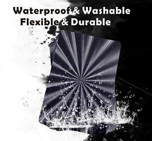 Kxlody Black Foil Plastic Poker Cards Radiation Sensation Design, Playing Cards , Waterproof Deck of Cards with Gift Box,Use for Party and Game(Black-Radiation)
