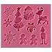 Funshowcase Santas Essentials Candy Silicone Mold for Cupcake, Cake Decoration, Sugar Paste, Fondant, Butter, Resin, Polymer Clay Crafting Projects
