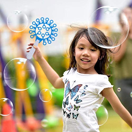 Rainbow Kingdom Bubble Wands Set, Giant Bubble Wands Colorful Bubble Wands Toys Bubble Games for Kids Outdoor Activity Party Favors Wedding Party and Birthday Party