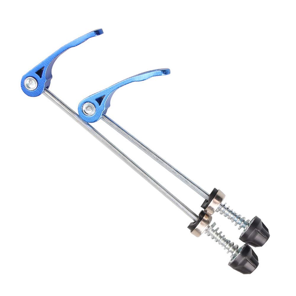 VOANZO Wheel Hub Front and Rear Skewers Quick Release Clip Bolt Lever for Road Mountain Bicycle MTB (Blue)