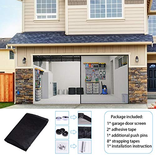 Garage Door Screen for 2 Car, 16x7FT Upgrade Reinforced Screen