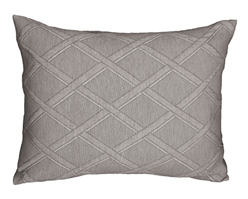 Europa Fine Linens Evora Matelasse Bedding, Standard Sham Size 20-Inch by 26-Inch, Taupe