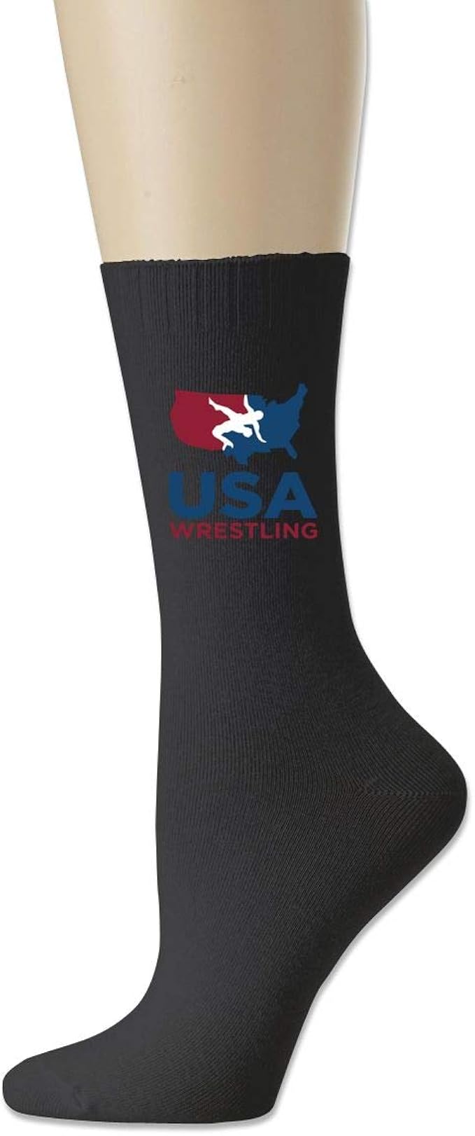USA Wrestling Unisex Adult Sport Cotton Casual Crew Knit Socks Crew