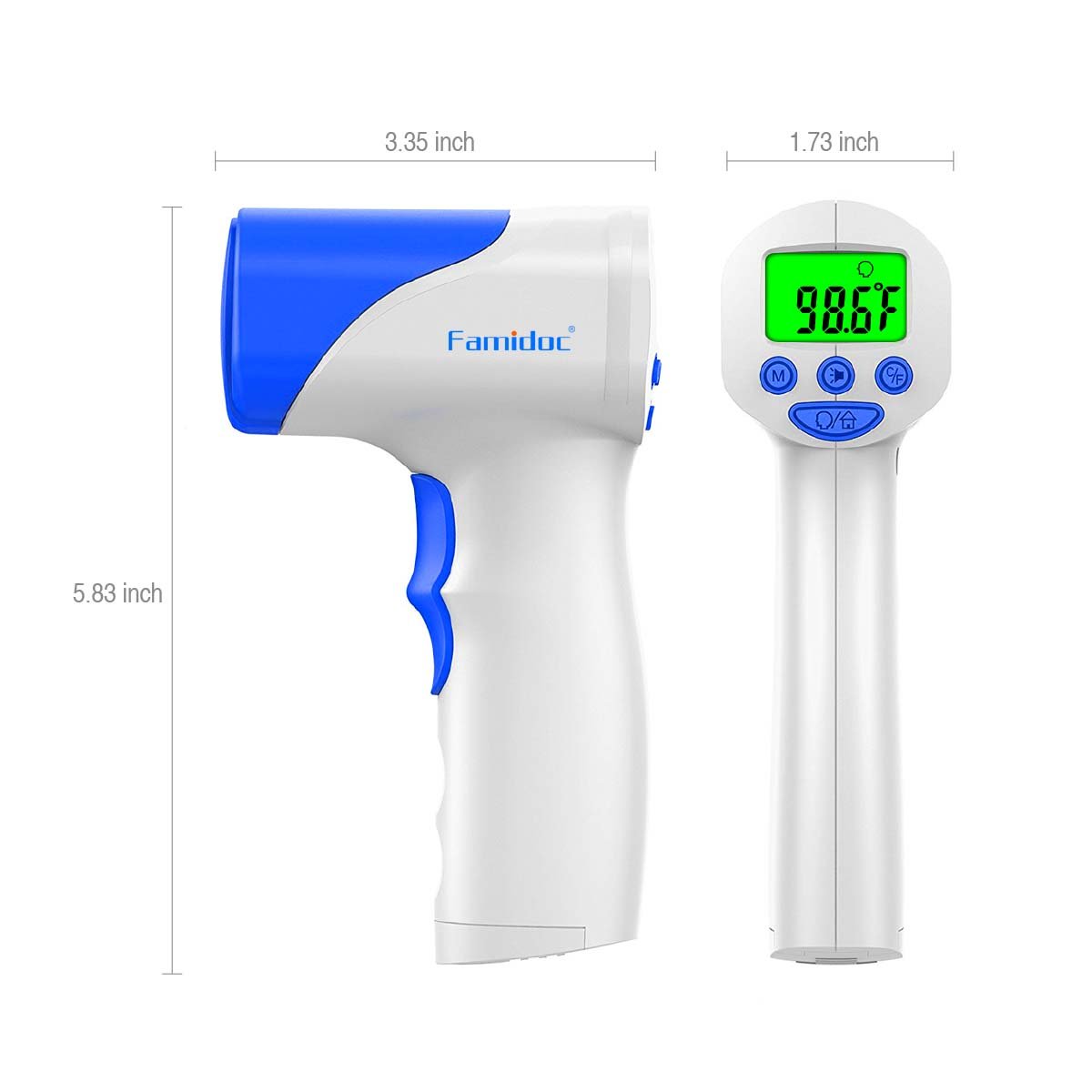 Non-Contact Forehead Thermometer for Adults - Touchless Thermometer - No Touch Temporal Thermometer for Baby Adults with Instant Reading Highest Accuracy & Fever Alarm, Indoor, Outdoor Use by Famidoc : Baby