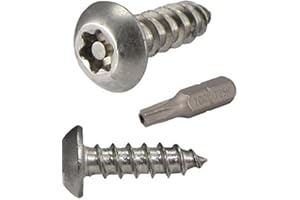 Fastenere Torx Security Sheet Metal Screws - #12 x 3/4" (25-Pack) Button Head, Tamper-Resistant, Anti Theft Stainless Steel Screws for Higher Level of Safety & Secure Fastening Solution