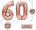 Mity rain 60th Birthday Decorations Party Supplies,60th Birthday Balloons Rose Gold,Rose Gold Hang Happy Birthday Alphabet Balloons Banner,Gold Confetti Balloons,60th Birthday for WOM