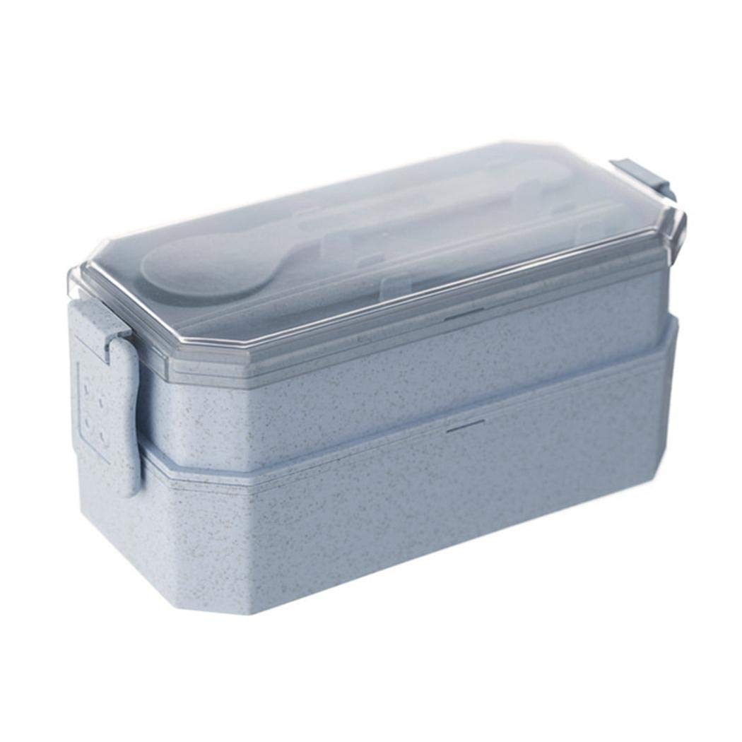 UpBeauty Cute Lunch Box Double Layer Food Box Kids Portable Picnic School Container Box Lunch Boxes