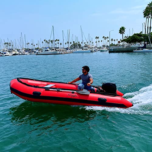 Seangles Inflatable Dinghy Boat with Aluminum Floor and Aluminum