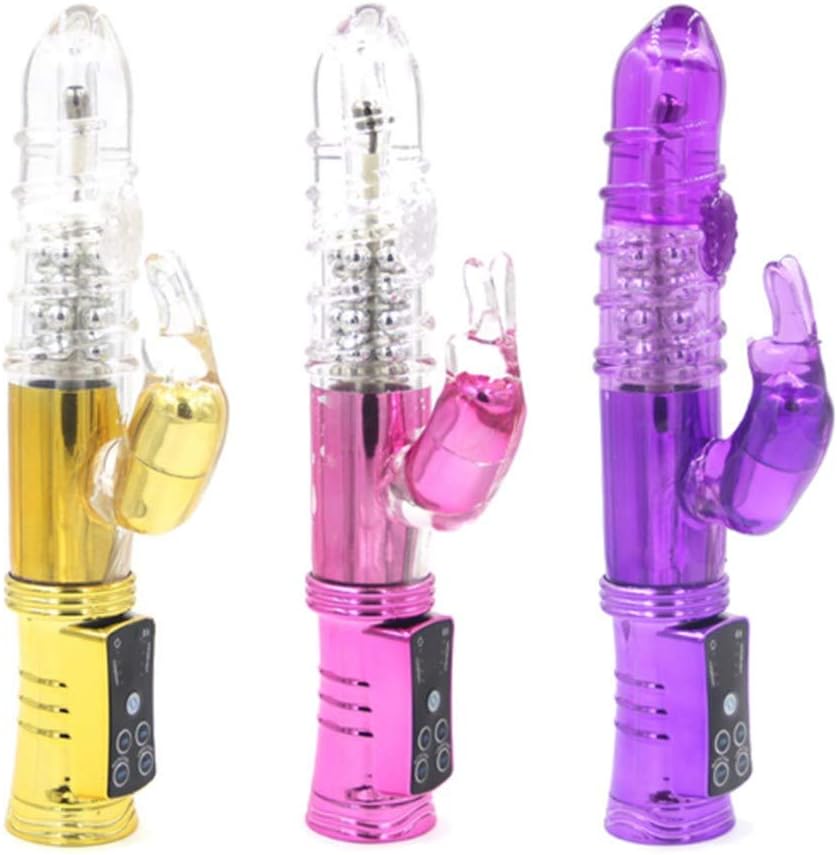 Qiangshengkeji Upgraded Multi-Speeds Novelty Lifelike Toys for Women with Rotating Beads Waterproof & Whisper Quiet Travel Companion (Gold)