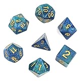 DND Dice Sets Polyhedral 7-Die Dice Peacock Dice for Dungeons and Dragons Tabletop Games Dice