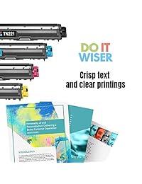 Do it wiser® compatible Toner Pack Negro, Cian, Magenta y Amarillo Plus Negro para Brother HL 3140 HL 3140CW HL 3170CDW MFC 9130CW MFC 9330CDW MFC 9340CDW   TN 221 TN221 tn221bk tn225 C tn225 m tn225y   Negro 2.500 páginas y color Yield 2.200 páginas (5 P