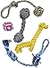RCR Petz 5 Piece Bundle of Hand Picked Premium Dog Rope Chew Toys, Promotes Healthy Chewing While Keeping Your Petz Occupied and Entertained, Best for Small to Medium Dogs, Great for Teething Puppies
