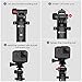 Humixx 4-in-1 Selfie Stick Tripod Professional Pocket Lightweight Heavy Duty Aluminum Tripod Stand with Bluetooth Remote Shutter Compatible with iPhone Samsung Android Cellphone Camera GoPro
