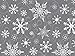 SWIRLING SNOWFLAKES Gray White Silver Christmas Holiday Gift Wrap Paper - 16 Foot Roll