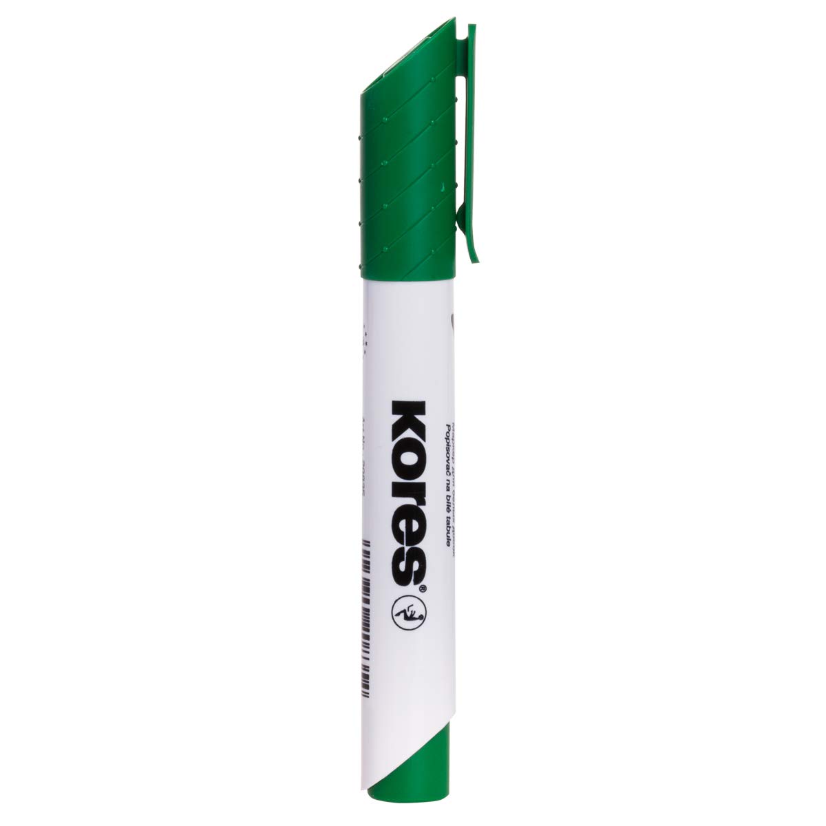 Kores - Green Whiteboard Marker Pens - K-Marker XW2, Chisel Tip with Low-Odour Ink - Dry Wipe Marker Pens - Back to School Supplies, Office Supplies - Pack of 12