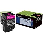 Lexmark 70C10M0 Magenta Return Program Toner | Laser printing with 1000 page yield and magenta toner for CS310dn, CS410dtn and CS510de printers