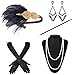 ZeroShop 1920s Accessories Headband Earrings Necklace Gloves Cigarette Holder (Medium, M17)