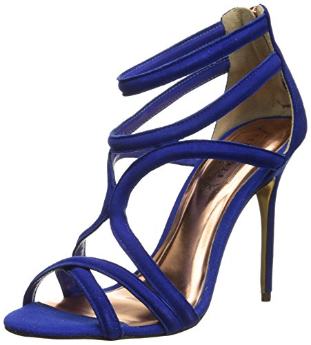 Ninof Gladiator Sandal, Blue Suede 