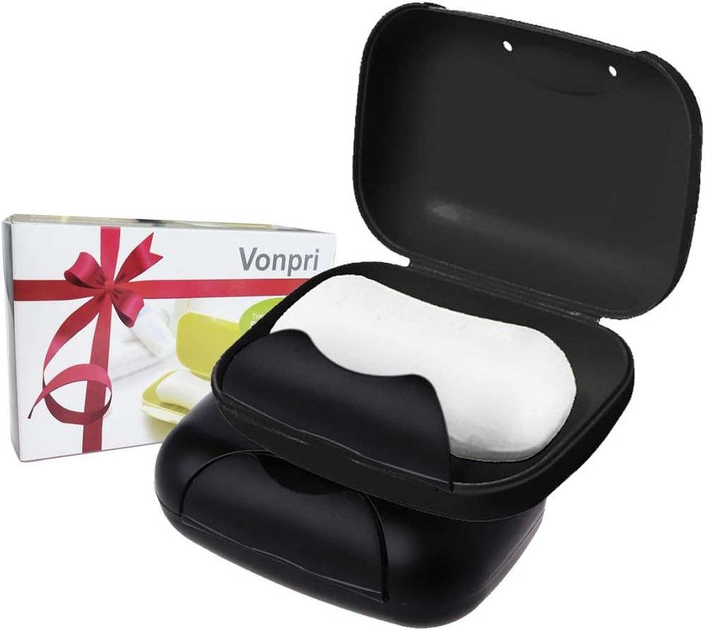 Soap Travel Case Box, Vonpri Soap Dish Storage for Shower
