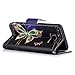 ISADENSER Compatible with Samsung Galaxy S8 Case Wallet Case with Card/Cash Slots [Kickstand Function] PU Leather Folio Flip Protective Case Cover Compatible with Samsung Galaxy S8 Ink Butterfly