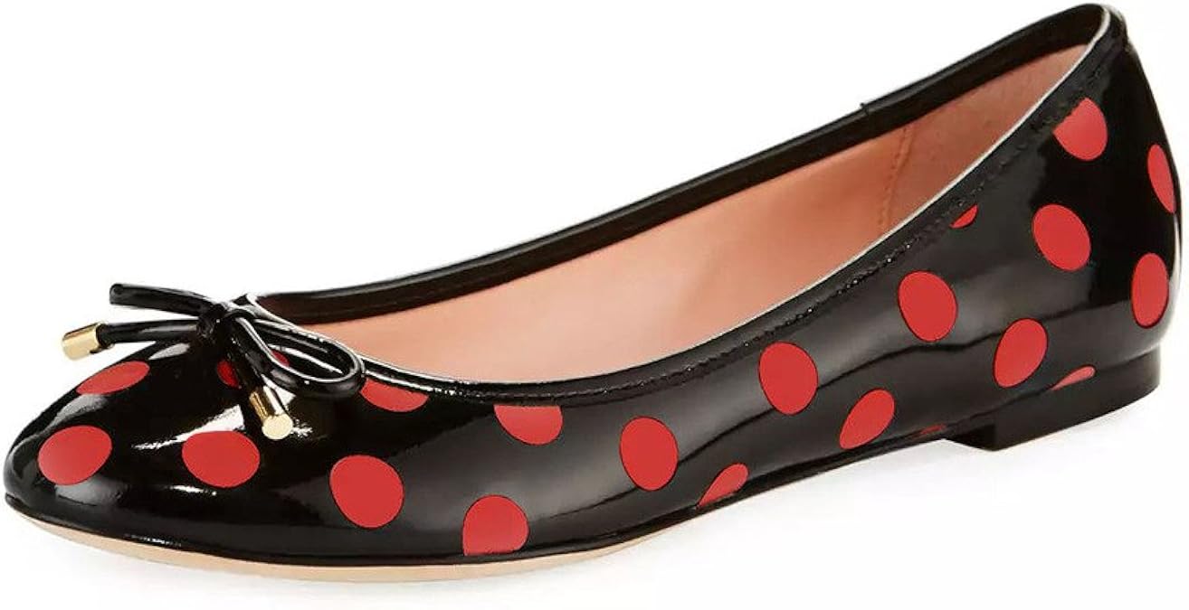 polka dot slip on shoes