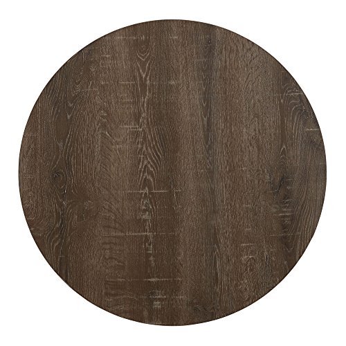 Household-Essentials-Grey-Top-Black-Frame-Ashwood-Round-Coffee-Table