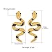 U7 Snake Earrings 18K Gold Plated CZ Eye Serpent Stud Earrings Gothic Punk Animal Drop Earrings