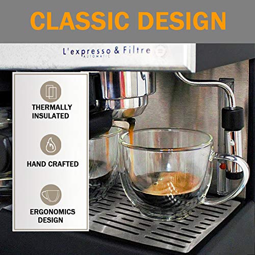 Doppelwandige Espresso-Gläser, 2x70ml, Mokkatassen, Thermo-Gläser, Isolierte Espresso-Gläser Set, für Espresso, Tee… – Bild 3