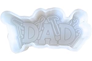 LASHICORN Dad with Tools Freshie Silicone Mold 1.75 x 4.5 x 0.8” Fathers Day Daddy Gift Scented Aroma Beads Supplies Resin, Car Candles, Soap Oven Safe Bake Heat Resistant to 400 F