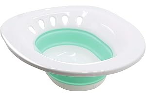 POUSUTONG Sitz Bath for Toilet Seat - Sitz Bath for Hemorrhoids and Postpartum Care, Foldable Postpartum Care Basin, Yoni Steam Seat Alleviate Vaginal or Anal Inflammation Naturally
