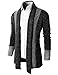 H2H Mens Fashion Slim Fit Open Front Long Sleeve Shawl Collar Pullover Cardigan