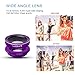 Luxsure Universal 3 in 1 Camera Lens Kit Clip-On 180 Degree Supreme Fisheye + 0.65X Wide Angle+ 10X Macro Lens for iPhone 6s/6s Plus, iPhone 6/6 Plus,iPhone 5 5S 4 4S Samsung HTC Android (Purple)