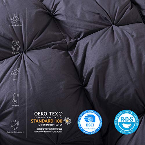 Luxurious AllSeason Goose Down Comforter King Size Duvet Insert